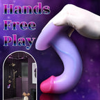 Crystal Purple Silicone Dildo – Semi-Transparent Realistic Toy