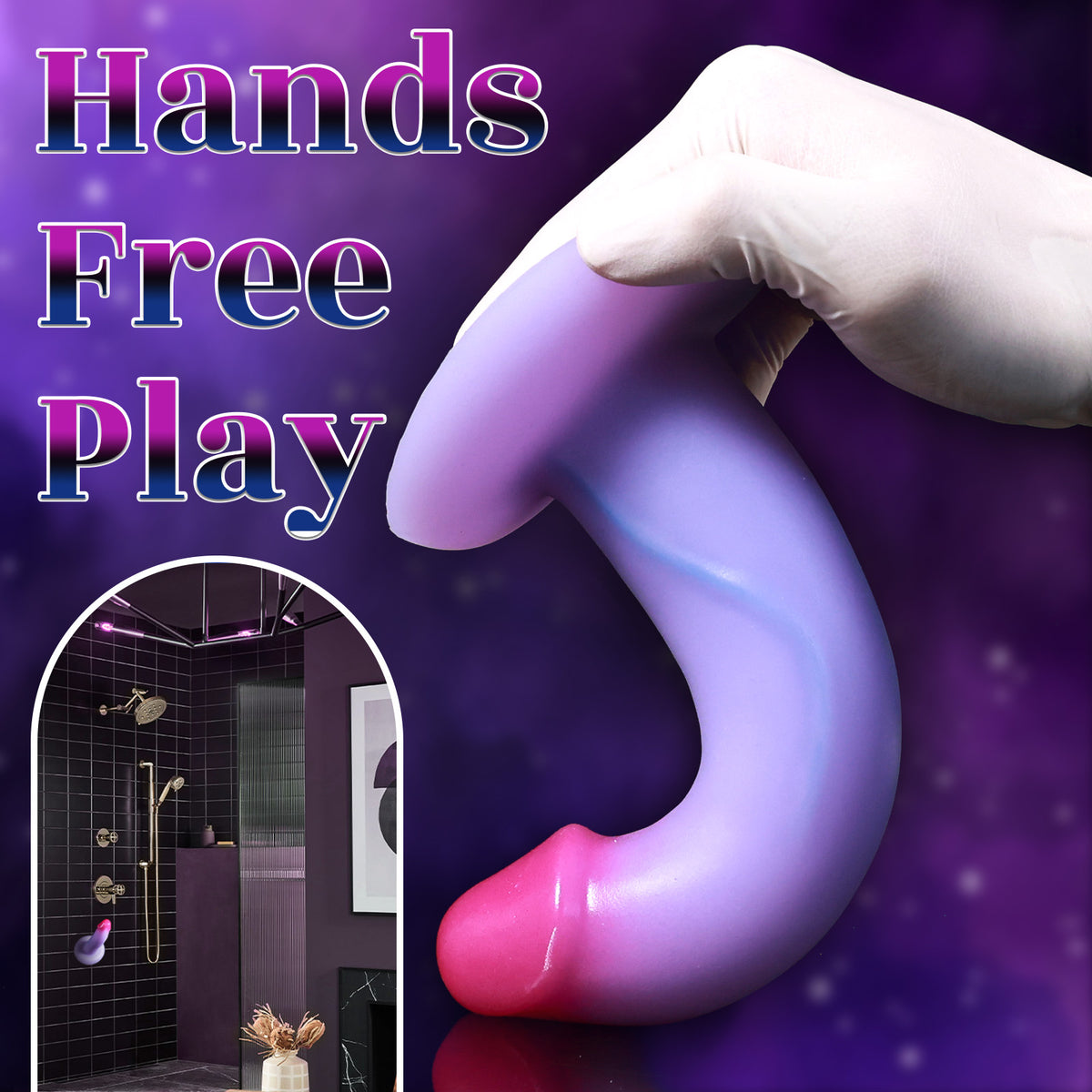 Crystal Purple Silicone Dildo – Semi-Transparent Realistic Toy