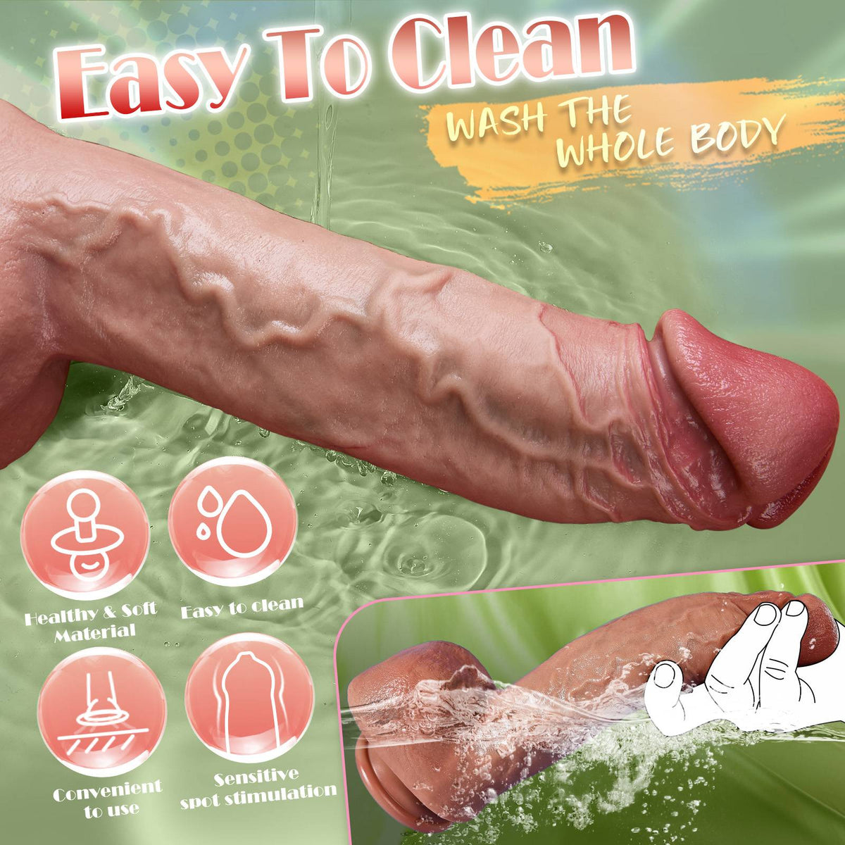 Realistic Dildo – HX Silicone Dildo in M, L & XL Sizes