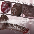 7.9-Inch Black Realistic Dildo with Suction Cup Base dildo picture