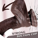 7.9-Inch Black Realistic Dildo with Suction Cup Base dildo picture
