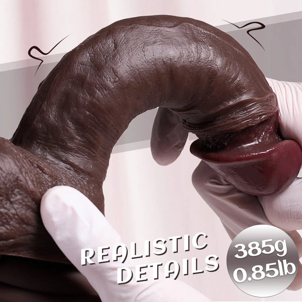 7.9-Inch Black Realistic Dildo with Suction Cup Base dildo picture