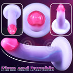 Crystal Purple Silicone Dildo – Semi-Transparent Realistic Toy