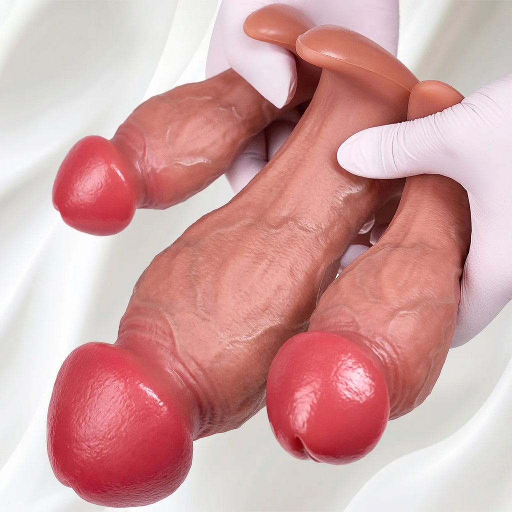 HX Realistic Liquid Silicone Dildo with Curved Shaft & Wide Base dildo picture
