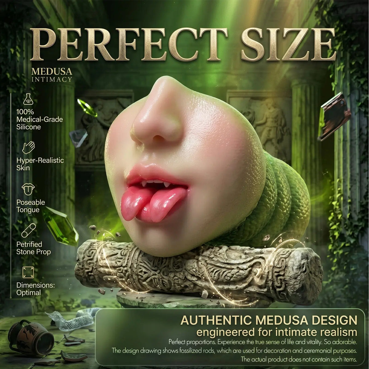 Medusa Fantasy Silicone Stroker – Mythical Design | Compact & Discreet dildo picture