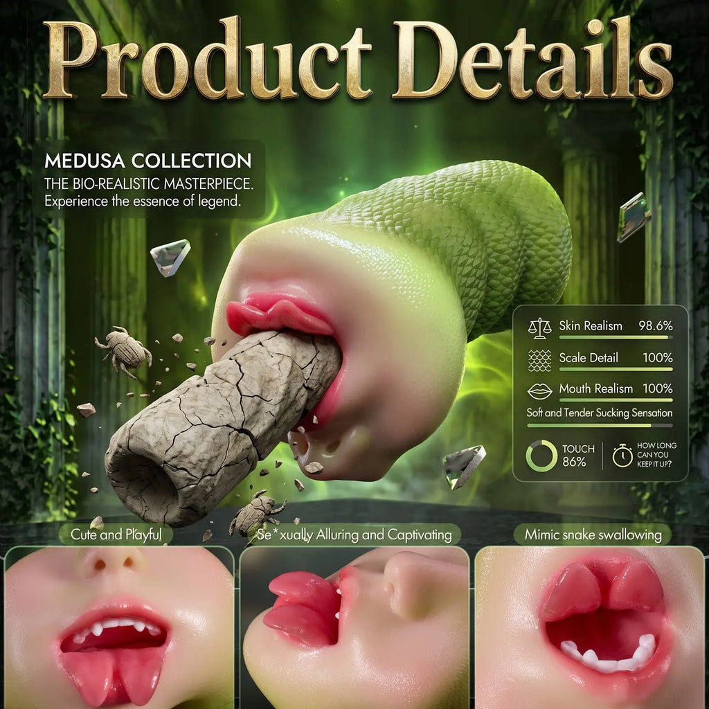 Medusa Fantasy Silicone Stroker – Mythical Design | Compact & Discreet dildo picture