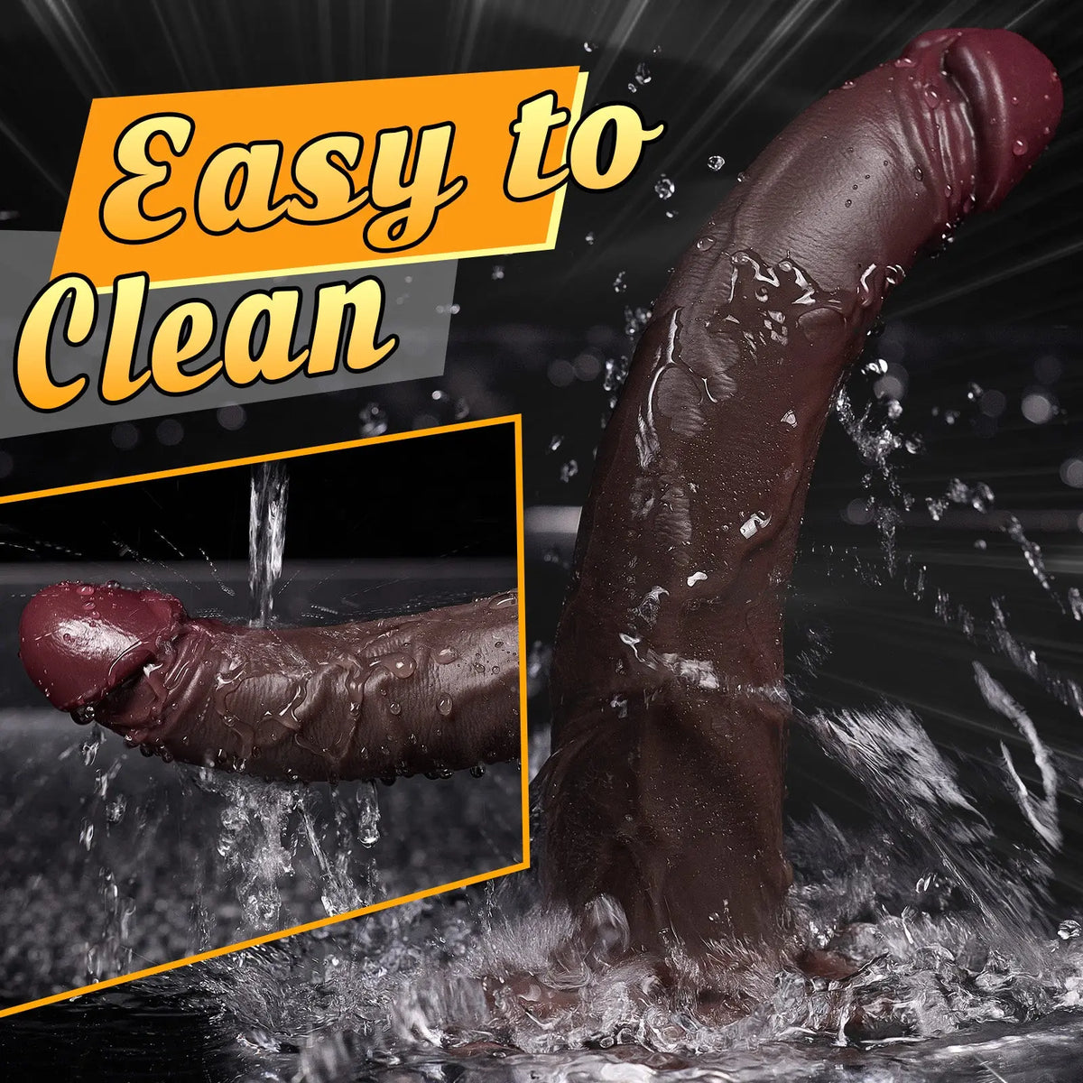 Realistic Liquid Silicone Dildo with Curved Shaft dildo picture