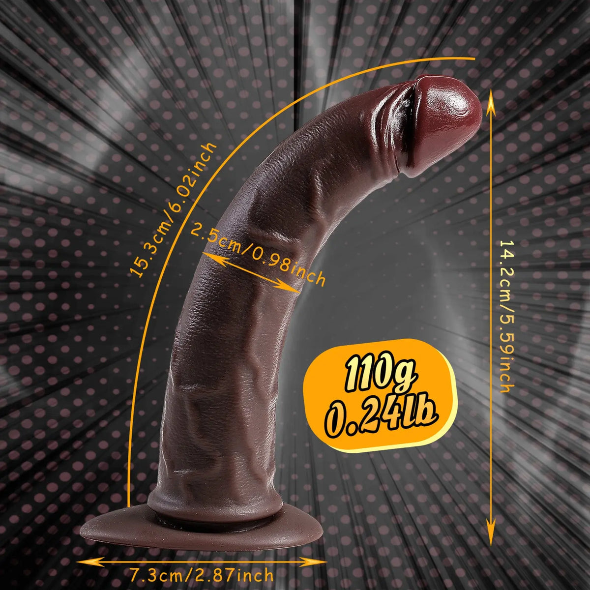 Realistic Liquid Silicone Dildo with Curved Shaft dildo picture